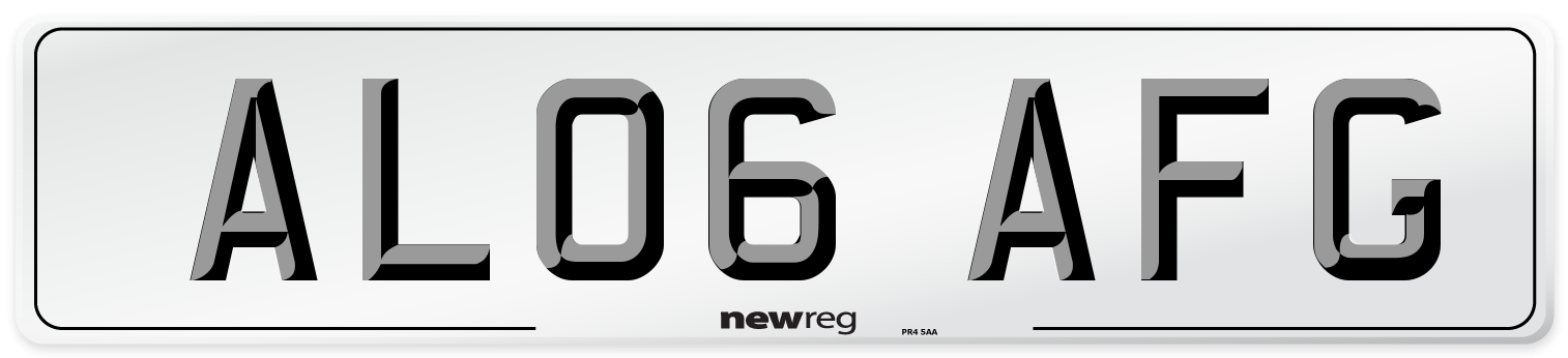AL06 AFG Number Plate from New Reg